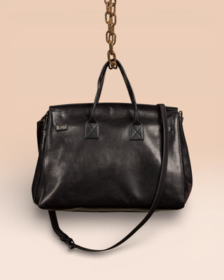 Borsa a spalla borchiata in pelle - GINEVRA Medium