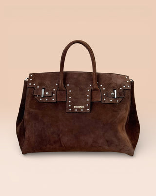 Studded Suede Bag - GINEVRA MEDIUM