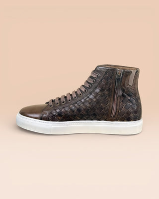 Buffalo Leather High-Top Sneakers - RAIMONDO 8393