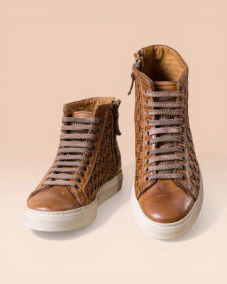Buffalo Leather High-Top Sneakers - RAIMONDO 8393