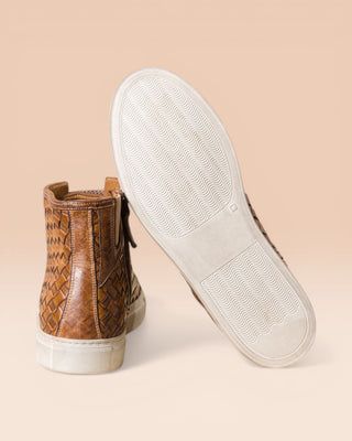 Buffalo Leather High-Top Sneakers - RAIMONDO 8393