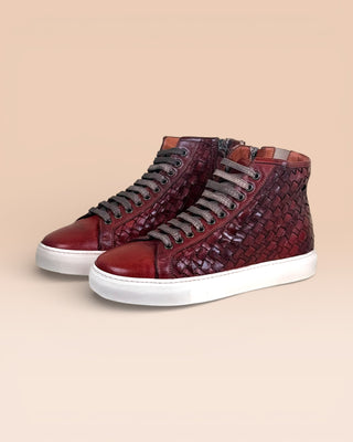 Buffalo Leather High-Top Sneakers - RAIMONDO 8393