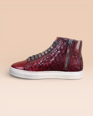 Buffalo Leather High-Top Sneakers - RAIMONDO 8393