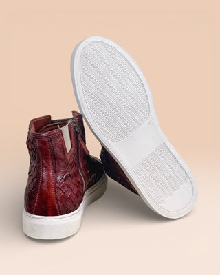 Buffalo Leather High-Top Sneakers - RAIMONDO 8393