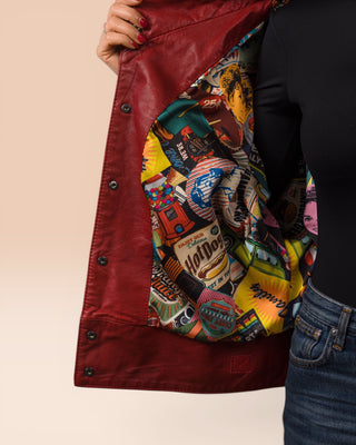 Giacca oversized in pelle di agnello - ANIKA