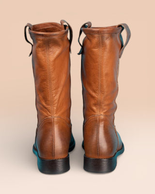 Benheart Agnese 5555 women’s cuoio leather boots, rear view.