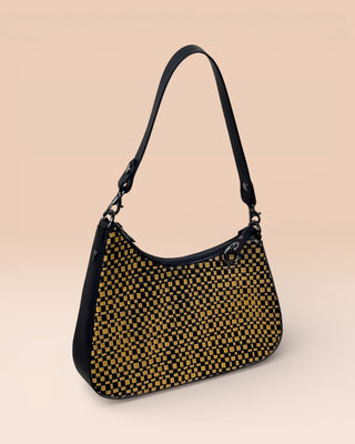 Braided Leather Shoulder Bag - BUBY BRAIDED