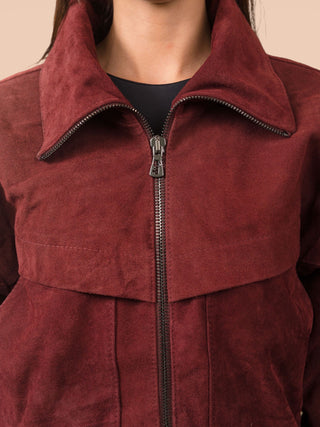 Giacca oversize in camoscio - CAROL