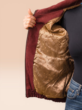 Giacca oversize in camoscio - CAROL
