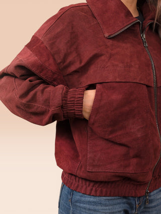 Giacca oversize in camoscio - CAROL