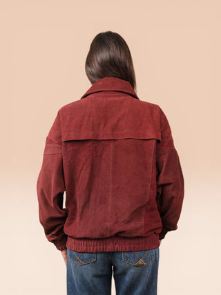 Giacca oversize in camoscio - CAROL