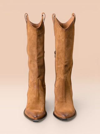 Women's Suede Texan Boots - 4418 TEXANO