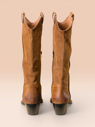Women's Suede Texan Boots - 4418 TEXANO
