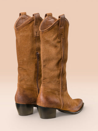 Women's Suede Texan Boots - 4418 TEXANO