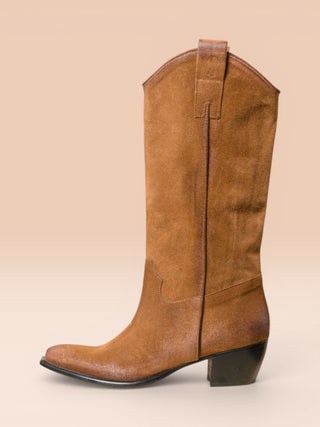 Women's Suede Texan Boots - 4418 TEXANO