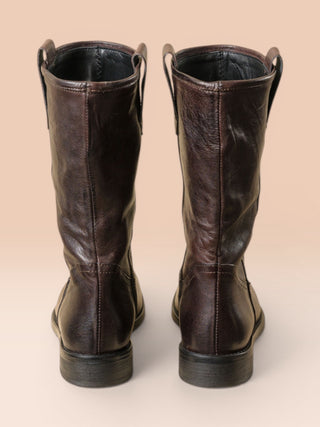 Stivali da donna Western/Biker in pelle di bufalo - AGNESE 5555