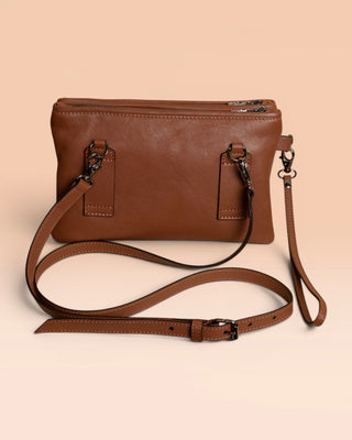 Braided Leather Clutch - DESERT