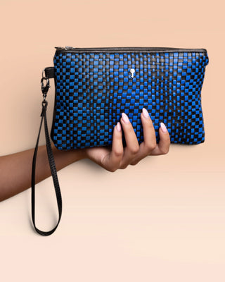 Braided Leather Clutch - DESERT