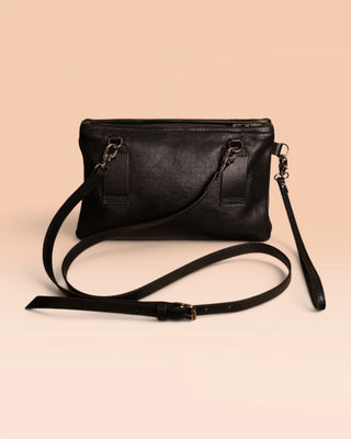 Braided Leather Clutch - DESERT
