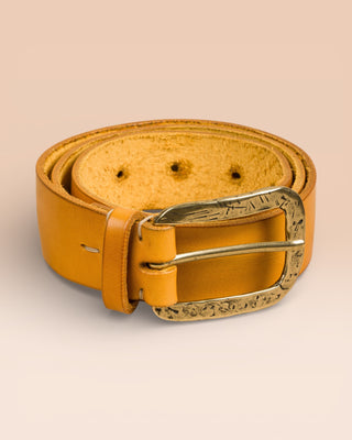 Benheart mogano unisex leather belt made in Florence Italy by Benheart