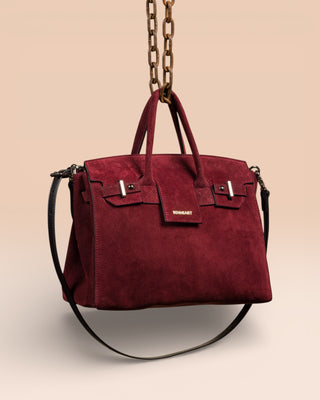 Women's Suede Bag - GINEVRA Small Suede