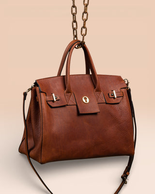 Ginevra Natural Leather Bag - GINEVRA Medium Crust