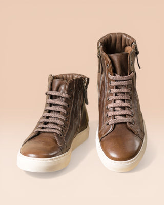 Sneakers alte in pelle con zip - RUGGERI H490