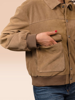 Giacca in camoscio oversize - HAJAR
