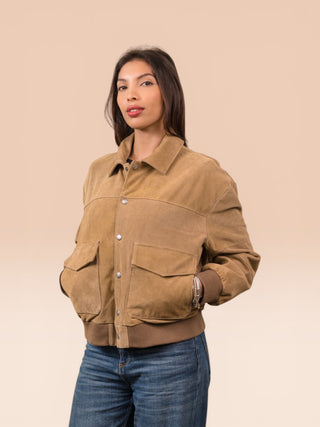 Giacca in camoscio oversize - HAJAR