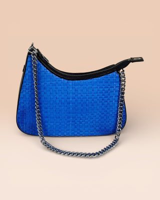 Borsa a spalla intrecciata in pelle - BUBY SMALL WOVEN