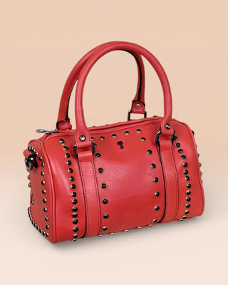Studded Lambskin Bowling Bag - DOM BORCHIATA