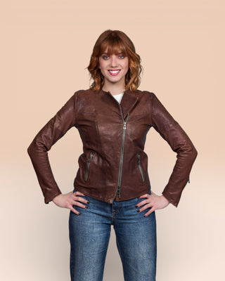 Women's Lambskin Leather Jacket - JANE