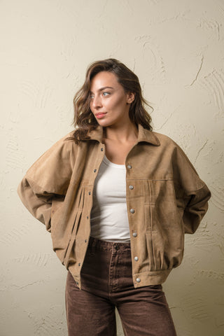 Women’s Oversized Suede Jacket - JASMINE SUEDE
