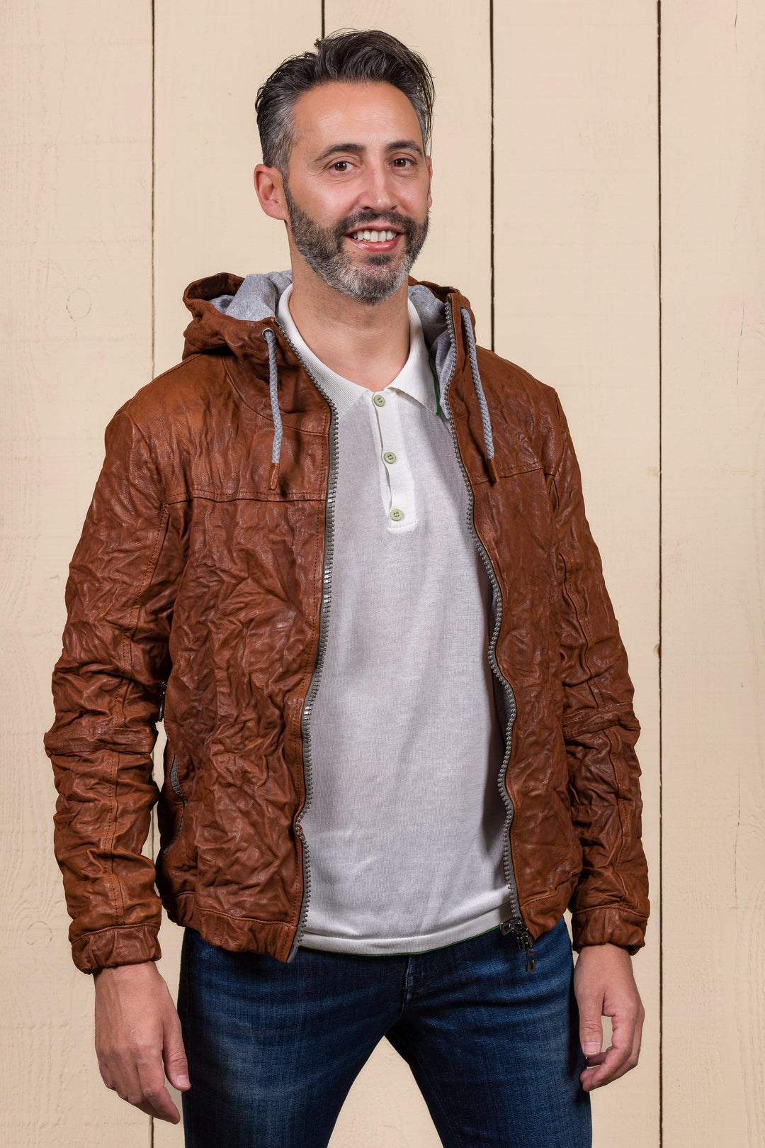 Benheart: Michelangelo leather jacket for men, handmade in Italy