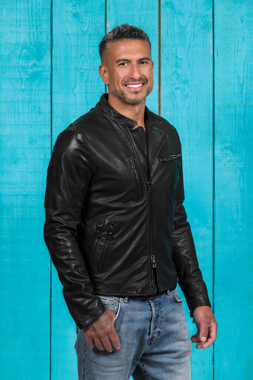 Nelson leather jacket Made in Florence, Italy by Benheart