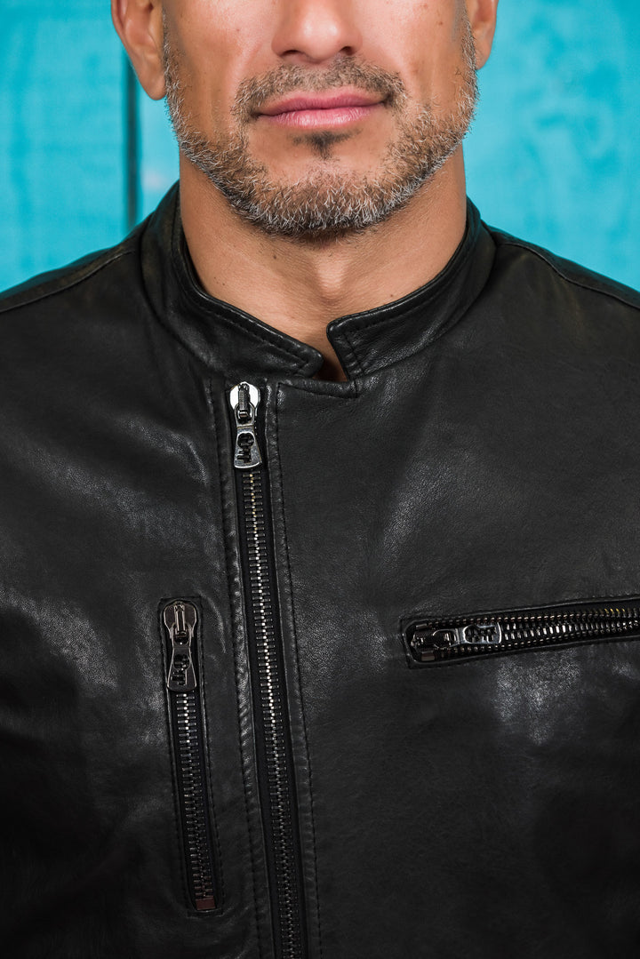 Nelson leather jacket Made in Florence, Italy by Benheart