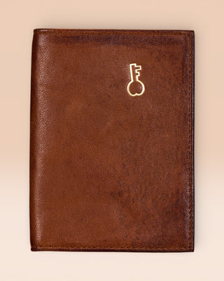 New York leather wallet by Benheart in tan brown leather.