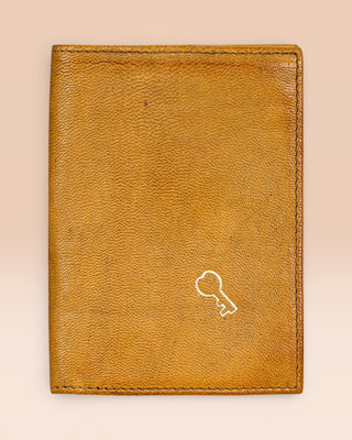 New York leather wallet by Benheart in mahogany, handcrafted in Florence, Italy.