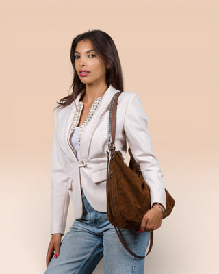 VENICE CAMOSCIO Suede Leather Bag - benheart.it