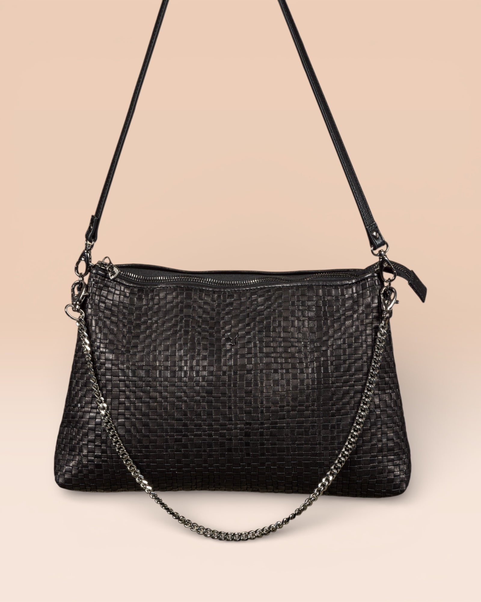 Borsa A Mano Media Con Tracolla In Vera Pelle Donna Intrecciata Rindway Borsa A Mano Media Con Tracolla In Vera Pelle Donna Intrecciata Rindway