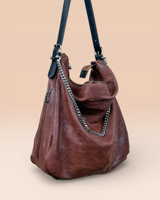 Borsa da donna in agnello stampato - VENICE CRUST