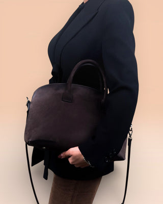 Borsa a mano da donna in pelle nabuk - LOREN NUBUCK