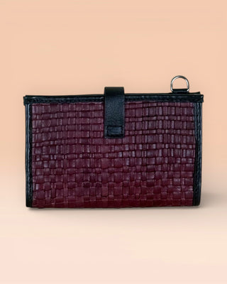 Portafoglio in pelle artigianale - PORTAFOGLIO INTRECCIATO DALLAS