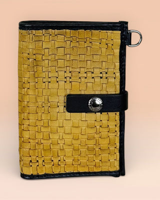 Portafoglio in pelle artigianale - PORTAFOGLIO INTRECCIATO DALLAS