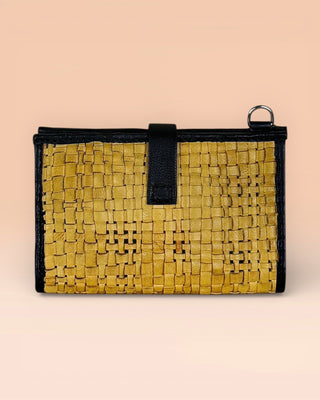 Portafoglio in pelle artigianale - PORTAFOGLIO INTRECCIATO DALLAS