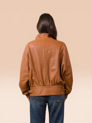 Giacca oversized in pelle di agnello - ANIKA