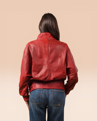 Giacca oversized in pelle di agnello - ANIKA