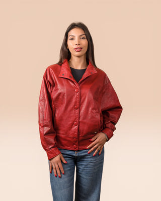 Giacca Oversize in pelle di agnello - ANIKA