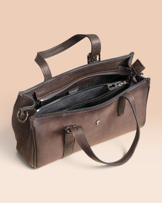 Women's Nubuck Leather Bag - BARBY