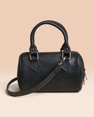Women’s Crust Leather Structured Handbag - STEVEN